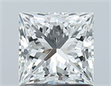 Natural Diamond 1.01 Carats, Princess with  Cut, G Color, VS2 Clarity and Certified by GIA