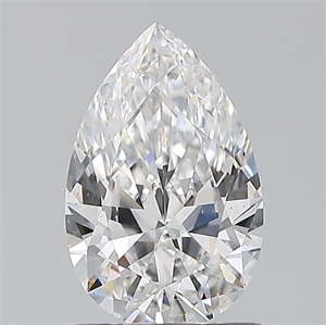 Picture of Natural Diamond 0.90 Carats, Pear with  Cut, D Color, SI1 Clarity and Certified by GIA