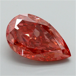 Picture of Lab Grown Diamond 3.80 Carats, Pear with  Cut, Fancy Vivid Pink Color, VS1 Clarity and Certified by IGI