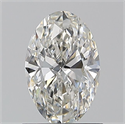 Natural Diamond 0.90 Carats, Oval with  Cut, H Color, VS2 Clarity and Certified by GIA