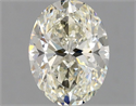 Natural Diamond 1.00 Carats, Oval with  Cut, J Color, VS2 Clarity and Certified by GIA
