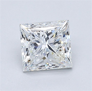 Picture of Natural Diamond 1.20 Carats, Princess with  Cut, F Color, VS1 Clarity and Certified by GIA