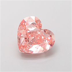 Picture of Lab Grown Diamond 1.94 Carats, Heart with  Cut, Fancy Vivid Pink Color, VS1 Clarity and Certified by IGI