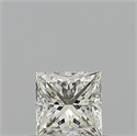 Natural Diamond 0.55 Carats, Princess with  Cut, J Color, VVS1 Clarity and Certified by GIA