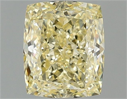 Picture of Lab Grown Diamond 1.57 Carats, CUSHION MODIFIED with  Cut, Fancy Intense Yellow Color, VVS2 Clarity and Certified by IGI