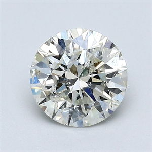 Picture of Natural Diamond 1.00 Carats, Round with Excellent Cut, K Color, I1 Clarity and Certified by GIA