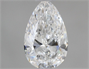 Natural Diamond 0.50 Carats, Pear with  Cut, D Color, VS1 Clarity and Certified by GIA