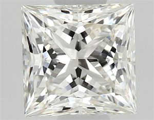 Picture of Natural Diamond 0.56 Carats, Princess with  Cut, I Color, VS1 Clarity and Certified by GIA