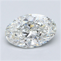 Natural Diamond 3.01 Carats, Oval with  Cut, G Color, SI2 Clarity and Certified by GIA