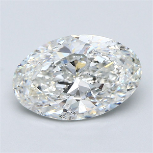 Picture of Natural Diamond 3.01 Carats, Oval with  Cut, G Color, SI2 Clarity and Certified by GIA