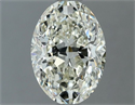 Natural Diamond 1.00 Carats, Oval with  Cut, J Color, VS2 Clarity and Certified by IGI