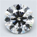 Natural Diamond 2.01 Carats, Round with Very Good Cut, F Color, SI2 Clarity and Certified by GIA