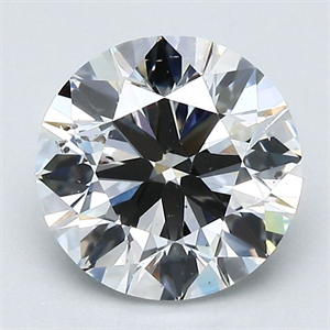 Picture of Natural Diamond 2.01 Carats, Round with Very Good Cut, F Color, SI2 Clarity and Certified by GIA