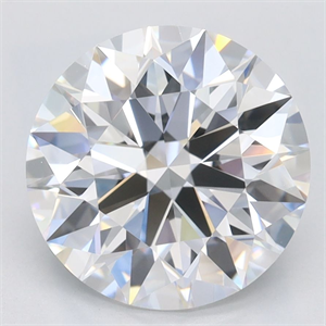 Picture of Lab Grown Diamond 3.00 Carats, Round with Ideal Cut, D Color, VVS1 Clarity and Certified by IGI