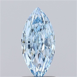 Picture of Lab Grown Diamond 1.77 Carats, Marquise with  Cut, Fancy Vivid Blue Color, VVS2 Clarity and Certified by IGI