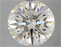 Natural Diamond 4.54 Carats, Round with Excellent Cut, K Color, VVS1 Clarity and Certified by GIA