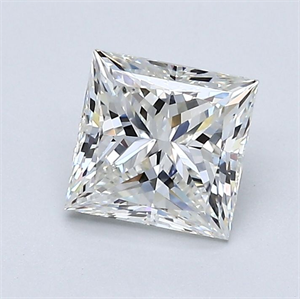 Picture of Natural Diamond 1.30 Carats, Princess with  Cut, H Color, VS1 Clarity and Certified by GIA