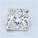Natural Diamond 1.50 Carats, Princess with  Cut, I Color, VS1 Clarity and Certified by GIA
