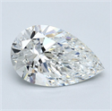 Diamante Natural 2.22 quilates, De pera , Color F, claridad VVS1 y certificado GIA