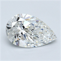 Diamante Natural 2.22 quilates, De pera , Color F, claridad VVS1 y certificado GIA