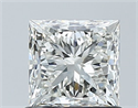Natural Diamond 1.01 Carats, Princess with  Cut, I Color, VS1 Clarity and Certified by GIA