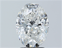 Natural Diamond 2.50 Carats, Oval with  Cut, F Color, SI2 Clarity and Certified by GIA