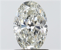 Natural Diamond 0.90 Carats, Oval with  Cut, H Color, SI1 Clarity and Certified by IGI