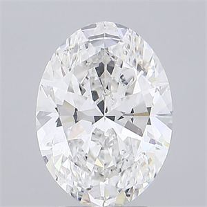 Foto Diamante Natural 3.01 quilates, Ovalado , Color F, claridad SI2 y certificado GIA de