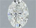 Natural Diamond 0.70 Carats, Oval with  Cut, H Color, VVS2 Clarity and Certified by GIA