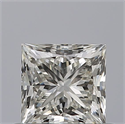 Natural Diamond 0.53 Carats, Princess with  Cut, H Color, VVS2 Clarity and Certified by IGI