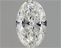 Natural Diamond 0.60 Carats, Oval with  Cut, F Color, VS1 Clarity and Certified by GIA