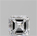 Diamante Natural 0.71 quilates, Asscher , Color D, claridad VVS2 y certificado GIA