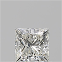 Natural Diamond 0.71 Carats, Princess with  Cut, J Color, VVS2 Clarity and Certified by GIA