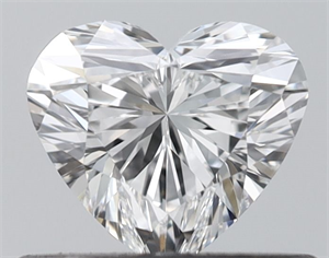 Picture of Natural Diamond 0.42 Carats, Heart with  Cut, E Color, VVS2 Clarity and Certified by GIA