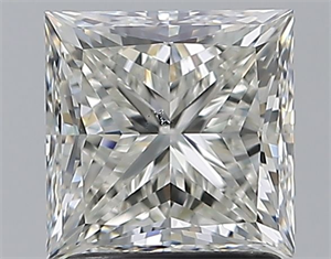 Picture of Natural Diamond 1.80 Carats, Princess with  Cut, J Color, SI1 Clarity and Certified by GIA