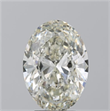 Natural Diamond 4.03 Carats, Oval with  Cut, K Color, I1 Clarity and Certified by GIA