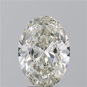 Picture of Natural Diamond 4.03 Carats, Oval with  Cut, K Color, I1 Clarity and Certified by GIA