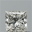 Natural Diamond 0.50 Carats, Princess with  Cut, H Color, IF Clarity and Certified by IGI
