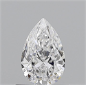 Natural Diamond 0.53 Carats, Pear with  Cut, D Color, VVS2 Clarity and Certified by GIA