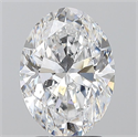 Natural Diamond 2.51 Carats, Oval with  Cut, D Color, SI2 Clarity and Certified by GIA