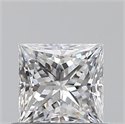 Natural Diamond 0.56 Carats, Princess with  Cut, D Color, SI1 Clarity and Certified by GIA