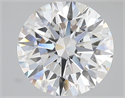 Lab Grown Diamond 4.03 Carats, Round with Ideal Cut, E Color, VVS2 Clarity and Certified by IGI