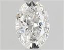 Natural Diamond 0.52 Carats, Oval with  Cut, F Color, VS2 Clarity and Certified by GIA