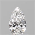 Natural Diamond 0.50 Carats, Pear with  Cut, E Color, VS2 Clarity and Certified by GIA