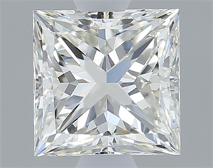 Picture of Natural Diamond 0.58 Carats, Princess with  Cut, I Color, VS2 Clarity and Certified by GIA