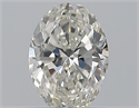 Natural Diamond 0.58 Carats, Oval with  Cut, H Color, SI2 Clarity and Certified by GIA