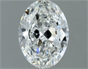 Natural Diamond 0.90 Carats, Oval with  Cut, H Color, VS1 Clarity and Certified by GIA