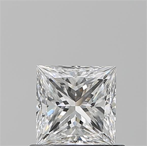 Picture of Natural Diamond 0.64 Carats, Princess with  Cut, E Color, VS2 Clarity and Certified by GIA