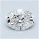 Natural Diamond 0.98 Carats, Oval with  Cut, F Color, SI2 Clarity and Certified by GIA
