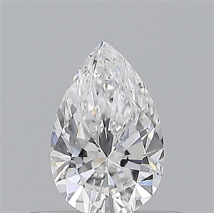 Picture of Natural Diamond 0.50 Carats, Pear with  Cut, D Color, SI1 Clarity and Certified by GIA